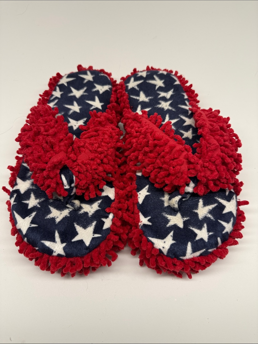 Lazy One Kids Star-Print Flip Slippers - Red & Navy